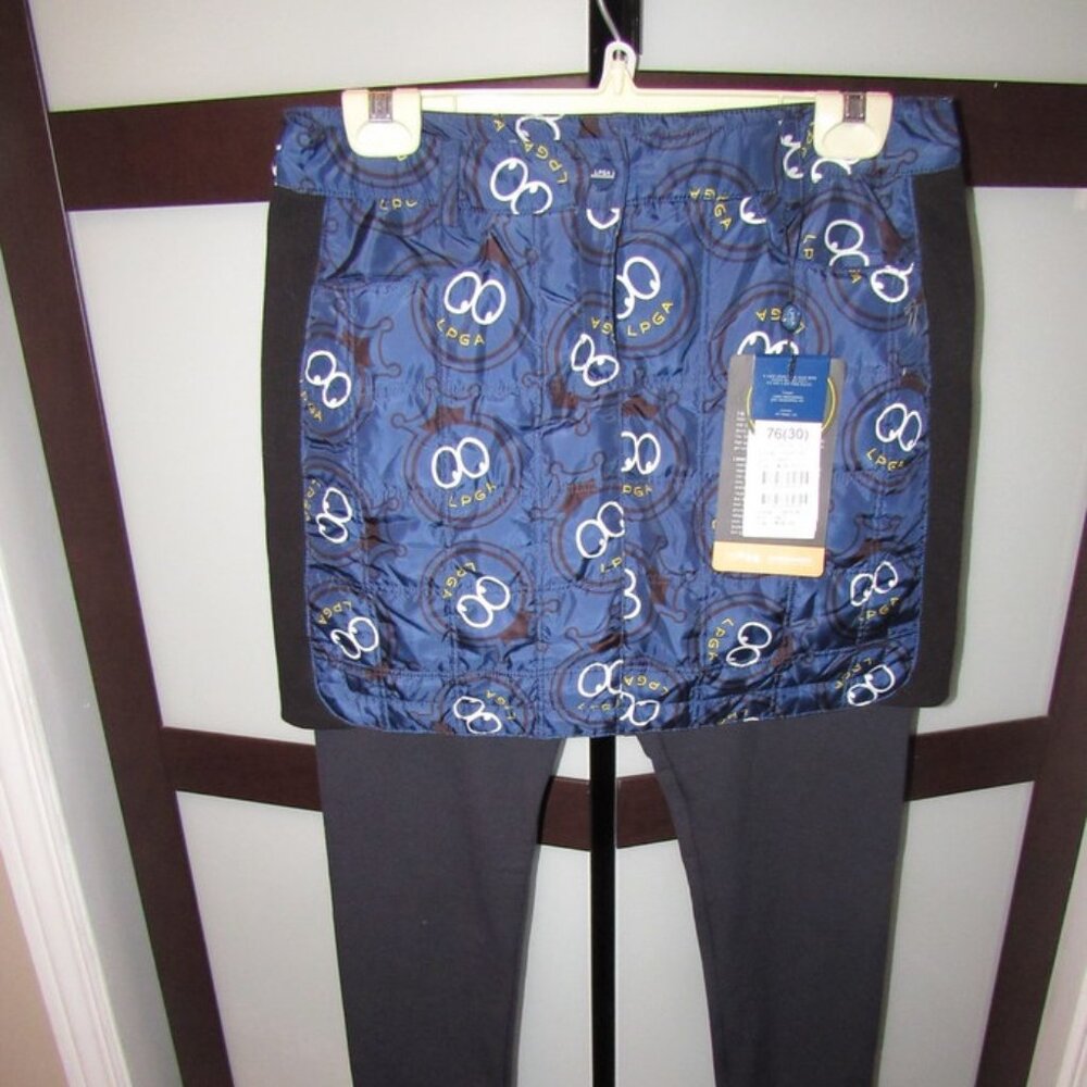 LPGA Ladies Puffer Skirt with Leggings. Navy Blue. NWT
